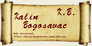 Kalin Bogosavac vizit kartica